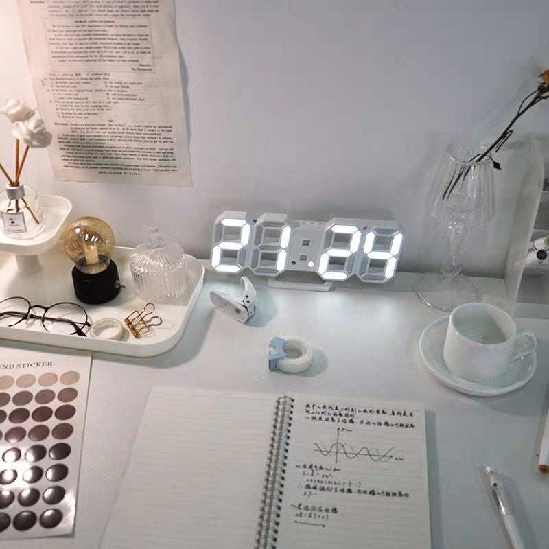 3D LED Digital Clock wall