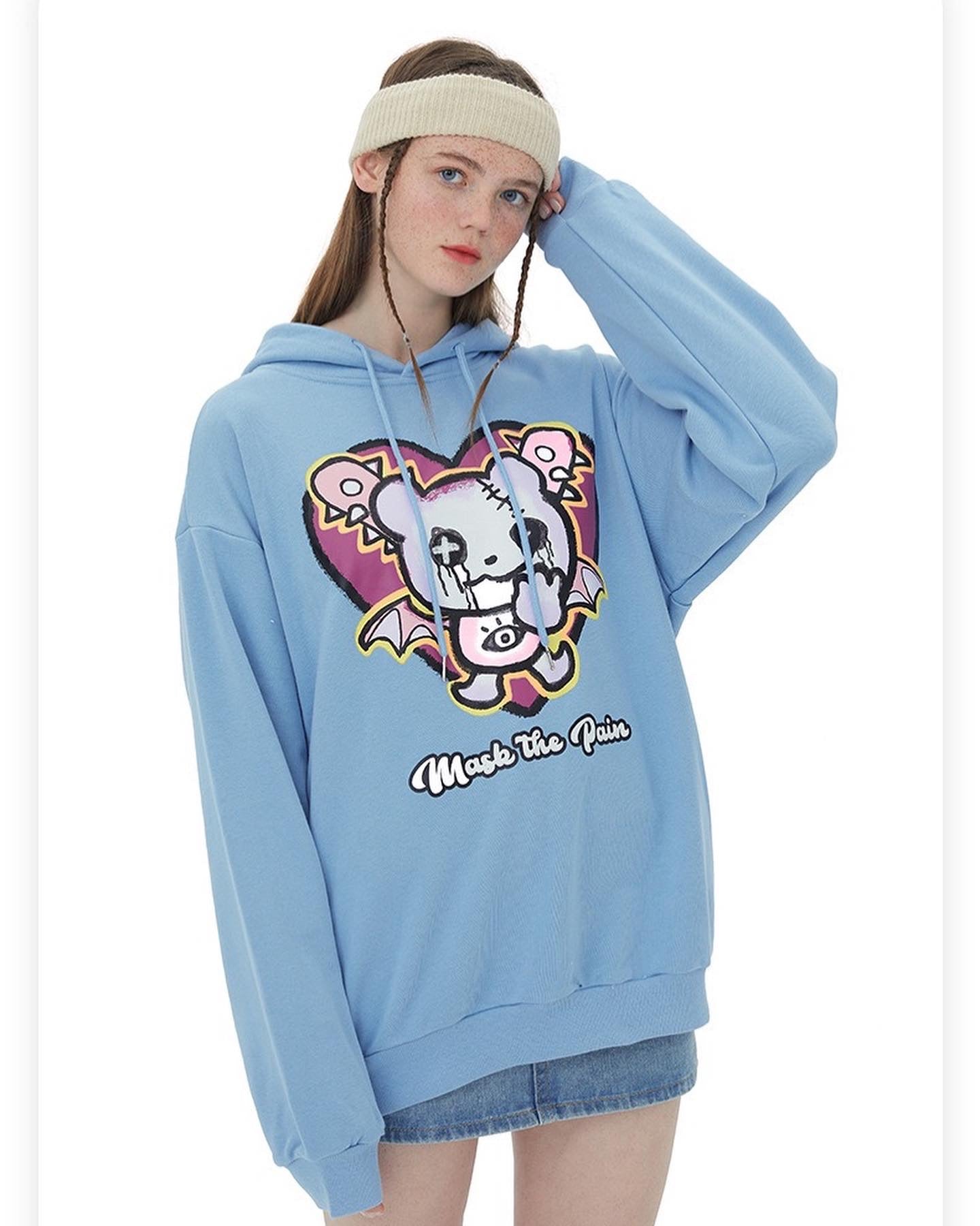 Mask The Pain Oversized Hoodie