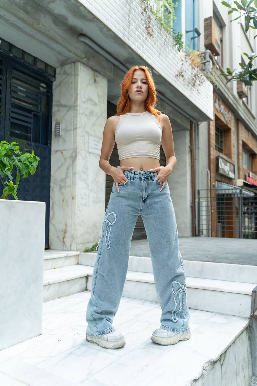 جينز فيونكة ثلجي