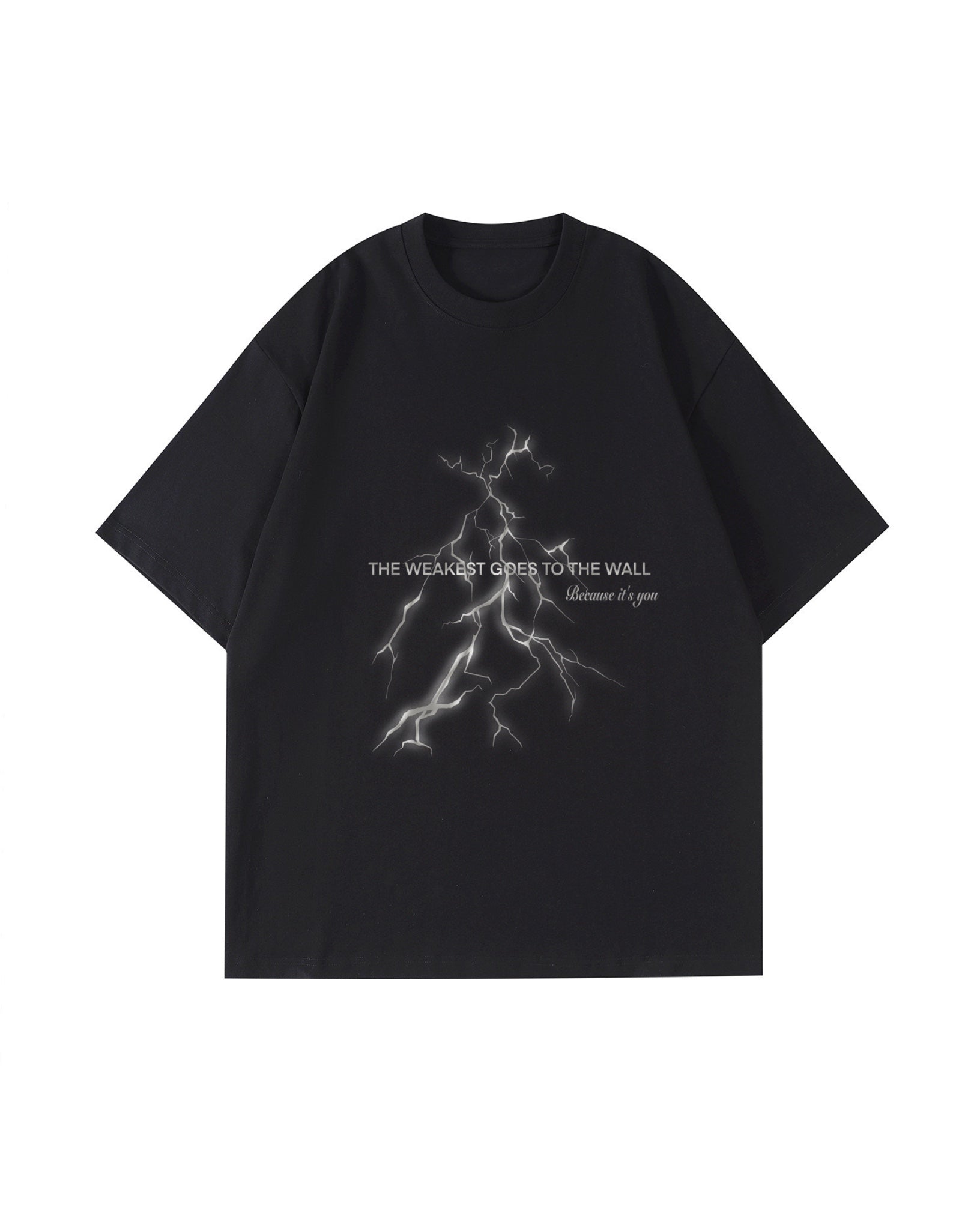 تيشيرت البرق باللون الأسود