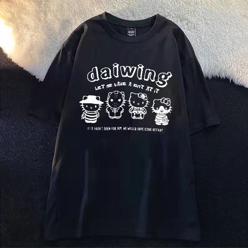 Loose Kitty Cat Anime Black -Shirt V2024