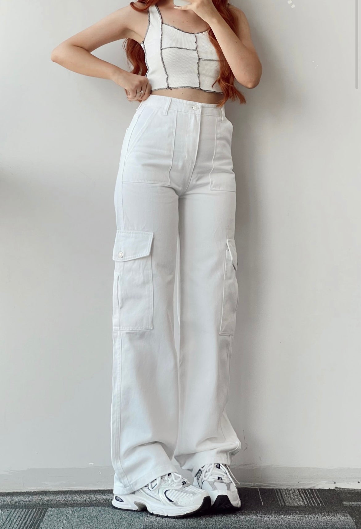 Cargo Jeans White