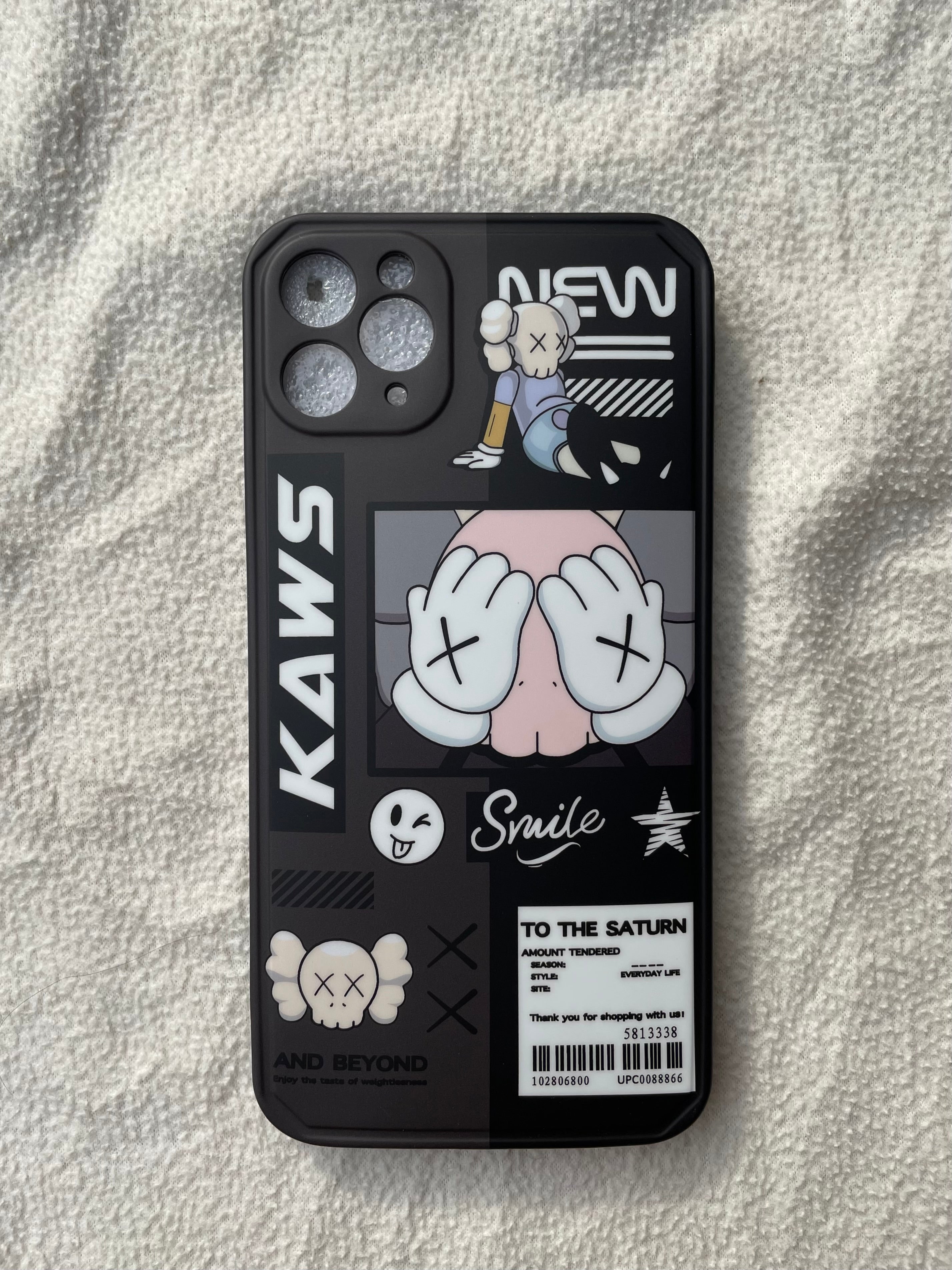 Nasa kaws Black iPhone case - مـوها ستـور