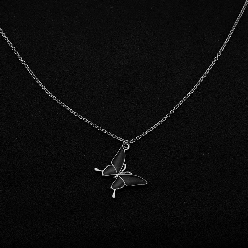 Stainless Steel Butterfly Necklace N10