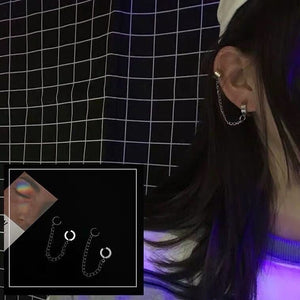 Harajuku style dark black chain - مـوها ستـور