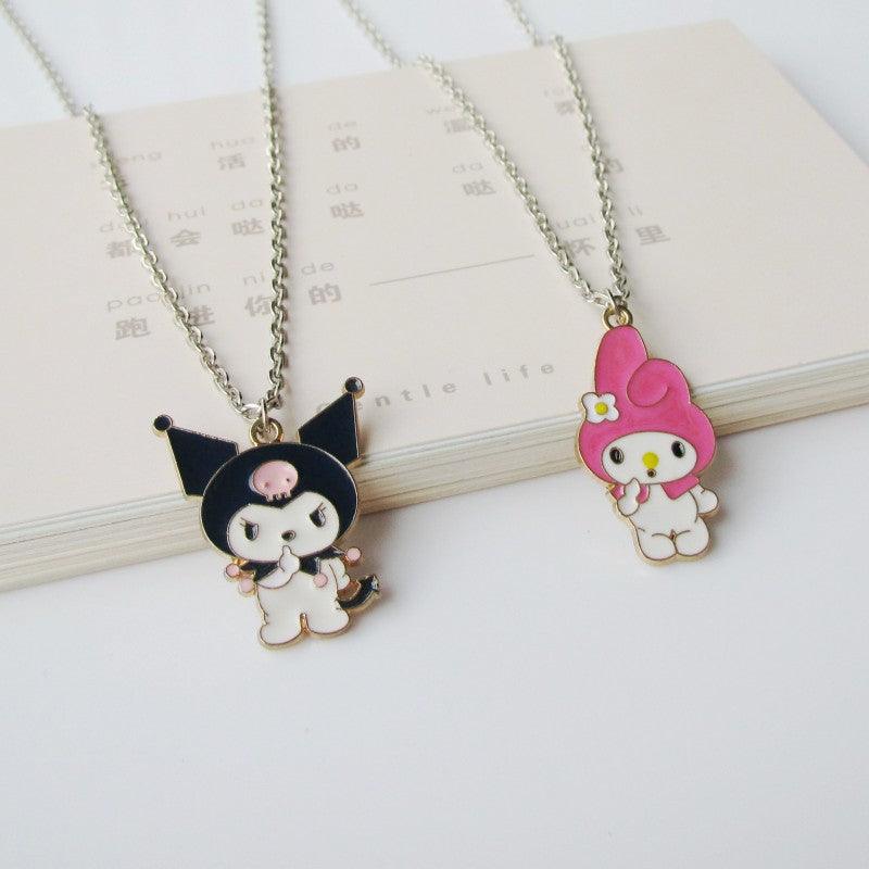 2PCS kuromi and melody best friends necklace - مـوها ستـور