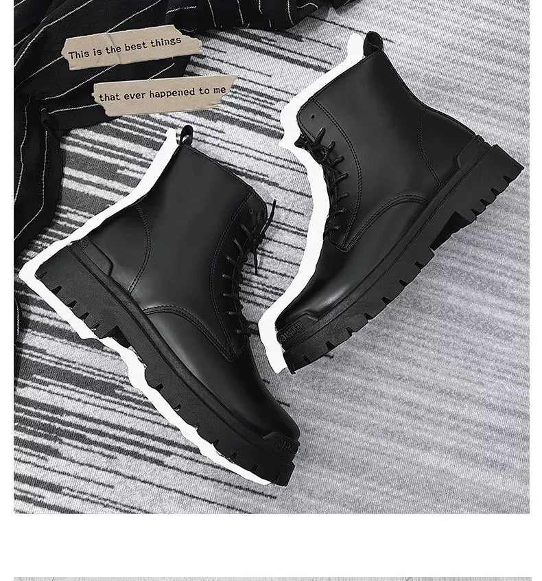 Martin British leather boots high quality A008 - مـوها ستـور
