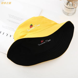 hat double-sided two-color strawberry - مـوها ستـور